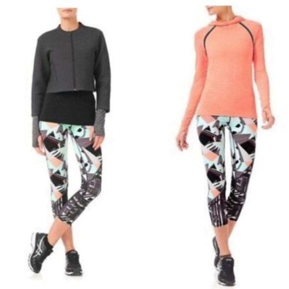 Sweaty Betty Splits 7/8 Run Cropped Leggings in Ipanema Print Size Small